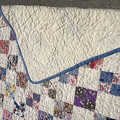 Vintage American Miniature “Four-Patch” Patchwork Quilt, Circa 1930s, Approx. 2,000 Pieces