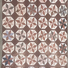 Antique American Lemoyne Star Patchwork Quilt, 19th Century