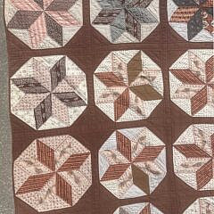 Antique American Lemoyne Star Patchwork Quilt, 19th Century