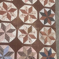 Antique American Lemoyne Star Patchwork Quilt, 19th Century