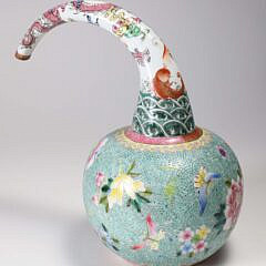 Chinese Auspicious Symbols Pot Teapot, Qing Dynasty