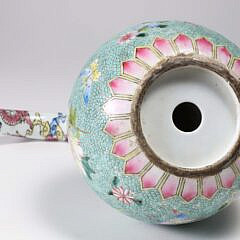Chinese Auspicious Symbols Pot Teapot, Qing Dynasty