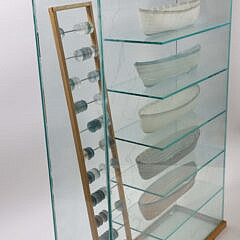 Marc Petrovic Five Glass Boat Sculptures in Custom Glass Case