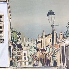 Maurice Utrillo Watercolor on Paper “Restaurant Au Mont Cenis”, circa 1922