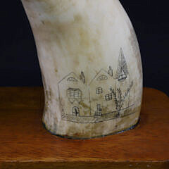 Pair of Antique Scrimshaw Sperm Whale Teeth, 19th Century