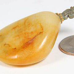 Chinese Jade Pebble Snuff Bottle, Qing Dynasty