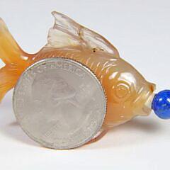 Chinese Carved Agate “Fish” Snuff Bottle, Qing Dynasty
