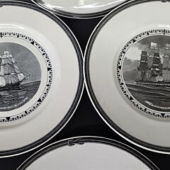 Set of Ten Vintage Wedgwood Sailing Ship Naval Martitime Dinner Plates