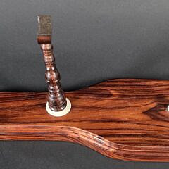 One of a Kind Whaelman Made Antique Inlaid Whalebone Spinning Top, 19th century