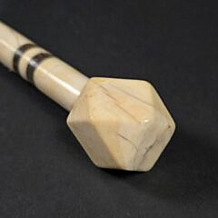 Antique Whaleman Made Polyhedron Grip Walking Stick, circa 1850