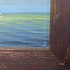 George Nemethy Oil on Board, “Racing Sloop”, Painting