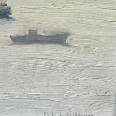 Emily Hoffmeier Oil on Artist Board, “Nantucket Harbor”, Painting