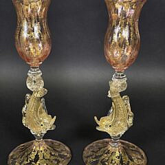 4898-955 Dolphin Candlesticks A