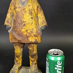 Antique Cast Iron Eastern Specialty Company Old Salt Fisherman Doorstop, circa 1920s