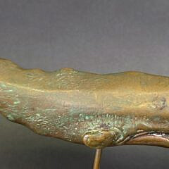 Vintage Bronze Sperm Whale Sculpture Figurine, 20th century