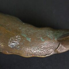Vintage Bronze Sperm Whale Sculpture Figurine, 20th century