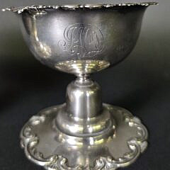 Pair Scarce John Macy Nantucket Gorham Sterling Silver Citrus Cups, 19th century