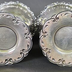 Pair Scarce John Macy Nantucket Gorham Sterling Silver Citrus Cups, 19th century