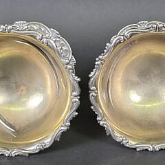 Pair Scarce John Macy Nantucket Gorham Sterling Silver Citrus Cups, 19th century