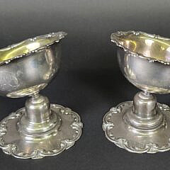 Pair Scarce John Macy Nantucket Gorham Sterling Silver Citrus Cups, 19th century