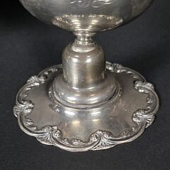Pair Scarce John Macy Nantucket Gorham Sterling Silver Citrus Cups, 19th century