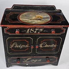 Vintage Antique Style Nautical Maritime Painted Chest of Drawers, Ships Charts Logs 1875