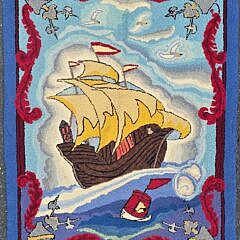 4907-955 Ship Hooked Rug A
