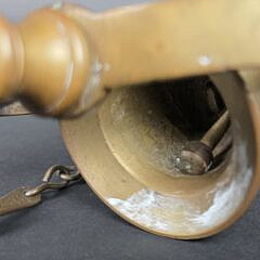 Antique English Brass Wheel Tavern Stick, 19th Century