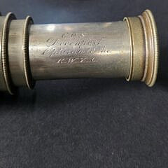  Antique/Vintage Royal Western Yacht Club Three Draw Captains Spyglass