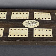 Large Antique Sailor Made Cribbage Board, 19th Century