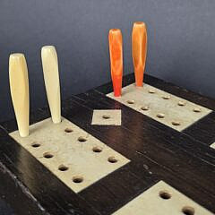Large Antique Sailor Made Cribbage Board, 19th Century