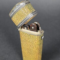 Antique Shagreen and Silver Lancet Case Etui, 19th century