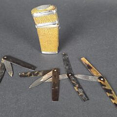 Antique Shagreen and Silver Lancet Case Etui, 19th century