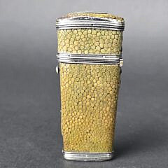 Antique Shagreen and Silver Lancet Case Etui, 19th century
