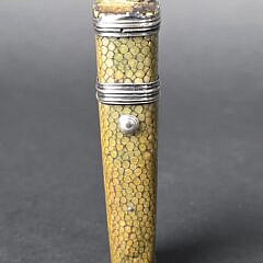 Antique Shagreen and Silver Lancet Case Etui, 19th century