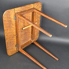Antique American Birdseye Maple Salesman Sample Hepplewhite Drop Leaf Table, 19th century
