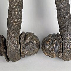 Pair of Antique Sailors Fancy Ropework Beckets, 19th century