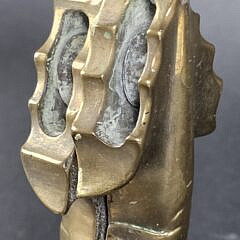 Pair of Extraordinary Antique Solid Bronze Figural Dolphin Yacht Rope Pulls, circa 1920s