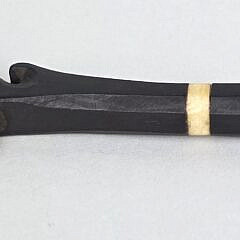 Antique Sailor Made Ebony Clenched Fist Pie Crimper, 19th century