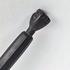 Antique Sailor Made Ebony Clenched Fist Pie Crimper, 19th century