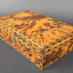 Antique Tortoiseshell Inlaid British Regency Box, 19th century
