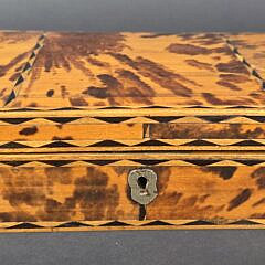 Antique Tortoiseshell Inlaid British Regency Box, 19th century