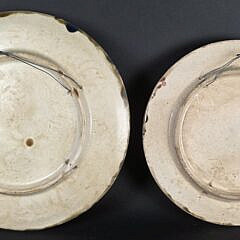 Two Antique Portuguese Palissy Ware Majolica Crab and Lobster Chargers 
