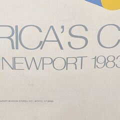 Vintage America’s Cup 25 Advertising Silk Screen Poster