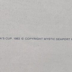 Vintage America’s Cup 25 Advertising Silk Screen Poster
