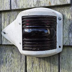 Pair of Vintage Port and Starboard Tear Drop Ships Bow Lights, 20th century