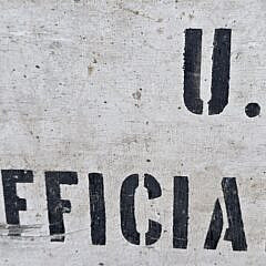 Vintage Painted U.S. Coast Guard Official Auxiliary Patrol Wooden Sign, 20th century