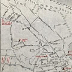 Scarce Antique Nantucket Street Map Surveyed & Drawn by J.H. Robinson, circa 1910