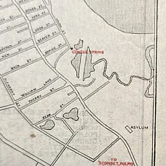 Scarce Antique Nantucket Street Map Surveyed & Drawn by J.H. Robinson, circa 1910