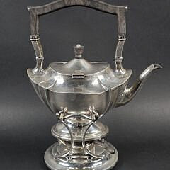 Gorham Sterling Silver Three Piece Hot Water Kettle, 20th century